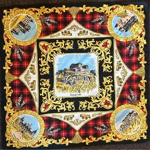 🏴󠁧󠁢󠁳󠁣󠁴󠁿Vintage Tie Rack "Art of the Scarf" Scotland Castles - Made in Italy 90s